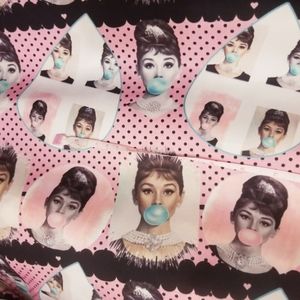 1 yard Fabric Handbags, Scrub Caps, Breakfast At Tiffany's Hepburn